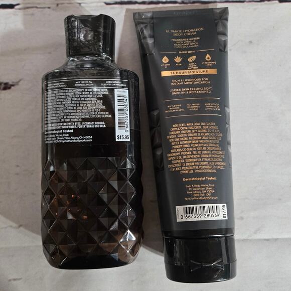 NEW! Bath & Body Works Men's Vanilla Noir 3-IN-1 Hair, Face, Body Wash, Cream - Picture 2 of 2